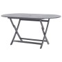 Set da Pranzo per Giardino 9 pz Legno Massello di Acacia Grigio