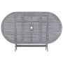 Set da Pranzo per Giardino 9 pz Legno Massello di Acacia Grigio