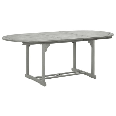 Set Pranzo da Giardino 5 pz in Legno Massello di Acacia Grigio