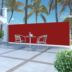 Tenda Laterale Retrattile per Patio 160x500 cm Rossa