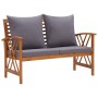 Set Divani da Giardino 5 pz con Cuscini in Massello di Acacia