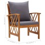 Set Divani da Giardino 5 pz con Cuscini in Massello di Acacia