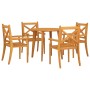 Set Mobili da Pranzo per Giardino 5 pz Legno Massello di Acacia
