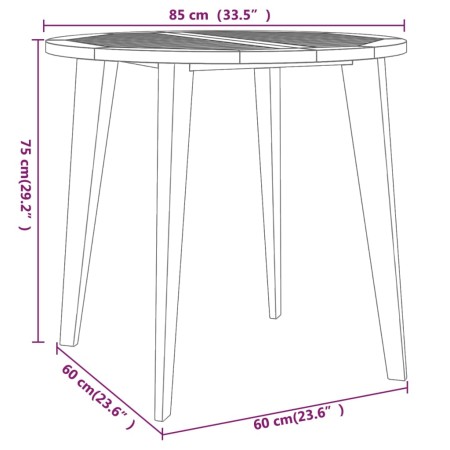 Set Mobili da Pranzo per Giardino 5 pz Legno Massello di Acacia