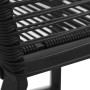 Set da Pranzo da Giardino 5 pz in Rattan PVC Nero