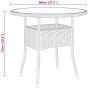 Set da Pranzo per Giardino 5 pz in Polyrattan Grigio