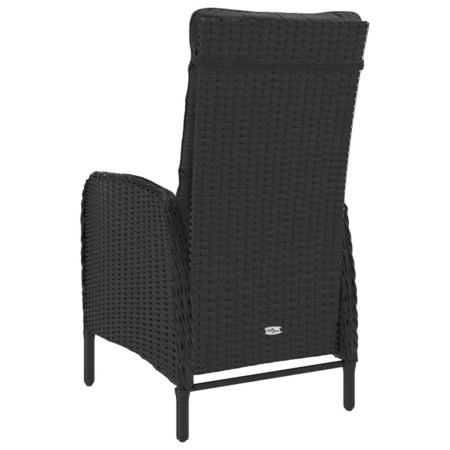 Set Mobili da Pranzo per Giardino 3 pz Polyrattan e Acacia Nero