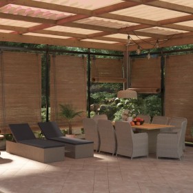 Set da Pranzo da Giardino 11 pz in Polyrattan Marrone