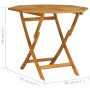 Set da Pranzo da Giardino 5 pz in Legno Massello di Teak