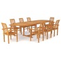 Set da Pranzo 9 pz in Legno Massello di Teak