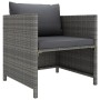 Set Divani da Giardino 12 pz con Cuscini in Polyrattan Grigio