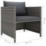 Set Divani da Giardino 12 pz con Cuscini in Polyrattan Grigio