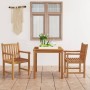 Set da Pranzo per Esterni 3 pz in Legno Massello di Teak