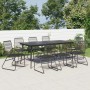 Set da Pranzo da Giardino 9 pz Nero in Rattan PVC