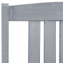 Sedie da Giardino con Cuscini 4 pz in Massello di Acacia Grigio