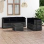 Set Divani da Giardino su Pallet 6 pz con Cuscini Massello Pino