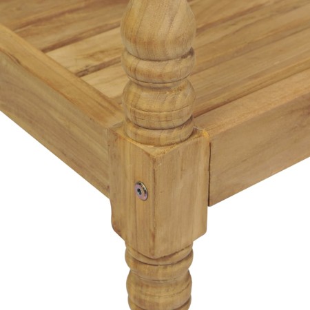 Panca Batavia con Cuscino Verde 120 cm in Massello di Teak