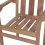 Sedie da Giardino 2 pz con Cuscini Grigie Massello di Teak