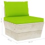 Divano da Giardino a 3 Posti su Pallet con Cuscini Legno Abete