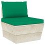 Set Divani da Giardino su Pallet 5 pz con Cuscini Legno Abete