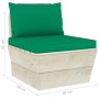 Set Divani da Giardino su Pallet 6 pz con Cuscini Legno Abete