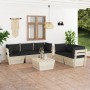 Set Divani da Giardino su Pallet 6 pz con Cuscini Legno Abete