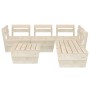 Set Divani da Giardino su Pallet 6 pz in Legno Abete Impregnato