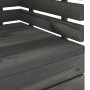Set Divani da Giardino su Pallet 8 pz Legno Pino Grigio Scuro