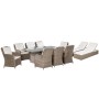 Set da Pranzo da Giardino 11 pz in Polyrattan Marrone