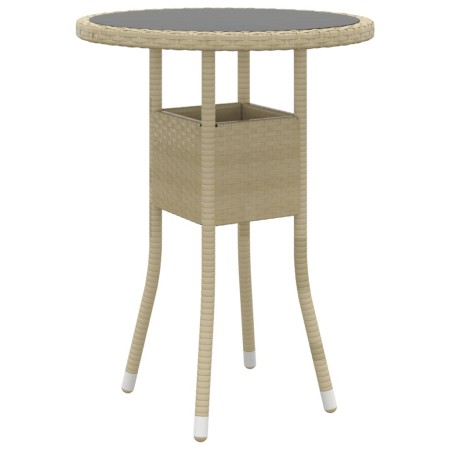 Set Mobili da Pranzo per Giardino 3 pz in Polyrattan Beige