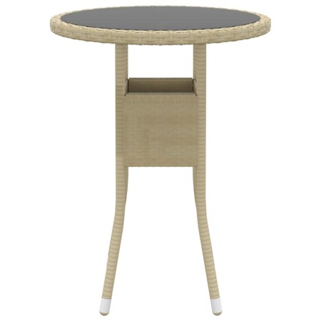 Set Mobili da Pranzo per Giardino 3 pz in Polyrattan Beige