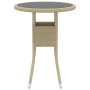 Set Mobili da Pranzo per Giardino 3 pz in Polyrattan Beige