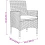 Set Mobili da Pranzo per Giardino 3 pz in Polyrattan Beige