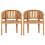 Set Salotto da Giardino 4 pz Design Curvo in Massello di Teak