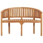 Set Salotto da Giardino 4 pz Design Curvo in Massello di Teak