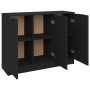 Credenza Nera 90,5x30x70 cm in Legno Multistrato