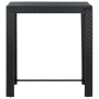 Set Bar da Giardino 7 pz con Cuscini in Polyrattan Nero