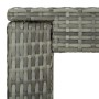 Set da Bar da Giardino 7 pz con Cuscini in Polyrattan Grigio