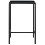 Set da Bar da Giardino 5 pz con Cuscini in Polyrattan Nero