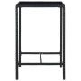 Set da Bar da Giardino 5 pz con Cuscini in Polyrattan Nero