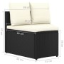 Set Divani da Giardino 4 pz con Cuscini in Polyrattan Nero