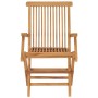 Sedie da Giardino con Cuscini Rossi 4 pz Legno Massello di Teak