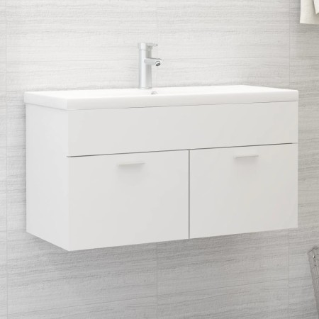 Mobile Sottolavabo Bianco 90x38,5x46 cm in Legno Multistrato