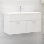 Mobile Sottolavabo Bianco 90x38,5x46 cm in Legno Multistrato