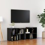 Mobile Porta TV Nero Lucido 104x30x52 cm in Legno Multistrato