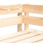 Divano Angolare da Giardino su Pallet Legno di Pino Impregnato
