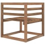 Divano da Giardino Pallet 2 Posti Cuscini Blu Chiaro Legno Pino