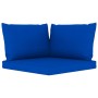 Set Salotto da Giardino 6 pz con Cuscini Blu