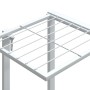 Portafiori con Ruote 94,5x24,5x91,5 cm Ferro Bianco