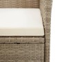 Set Mobili da Pranzo per Giardino 3 pz Beige